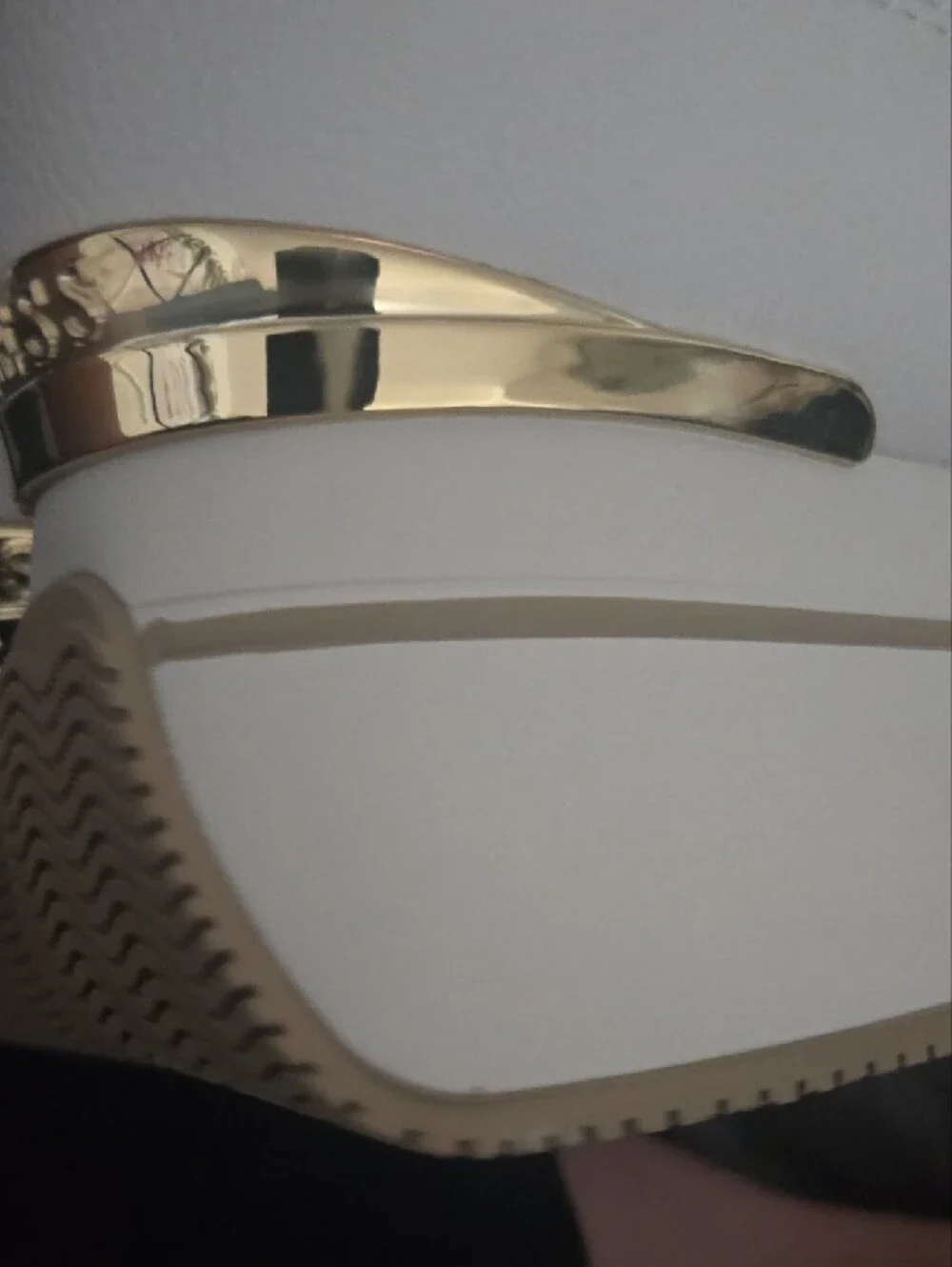 Guess White and Beige Platform Sneakers, Size 9 Women